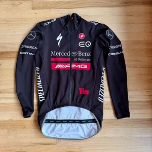 Chaqueta de lluvia Mercedes-Benz Castelli Pro Fit (negra) - talla LG - Imagen 1 de 4