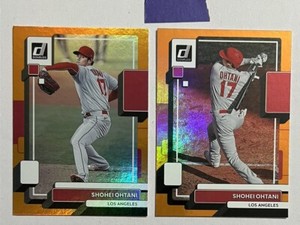 2022 Donruss Shohei Ohtani #147 Batting and Pitching Orange Holo SP