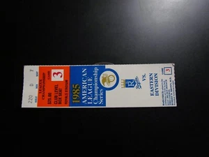 1985 American League Championship Series Game 3 Kansas City Royals Ticket (2) - Picture 1 of 2