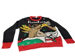 Ugly Christmas Sweater Reinbeer Sweater Women Sz XL Multicolor Light Up Holiday - Picture 1 of 9