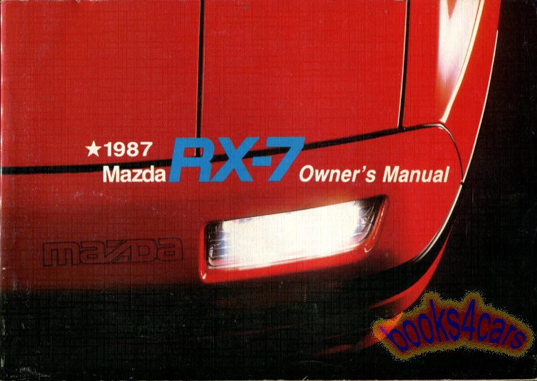 Manual Del Propietario MAZDA RX7 1987 - Imagen 1 de 1