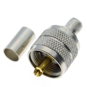 10X UHF male PL259 Crimp RG5 RG6 5D-FB LMR300 Coax Coaxial cable RF Connector - Picture 1 of 4