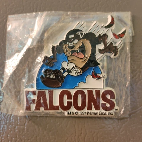 TAZ ATLANTA FALCONS LOONEY TUNES Vtg Rubber NFL Football MAGNET Standings Board Cover