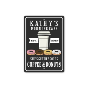 Coffee And Donuts Metal Sign - Picture 1 of 4