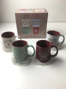 Vintage Christmas Mug Set CB Gift New in Box Lot of 4 Cups - Picture 1 of 10