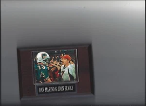 DAN MARINO & JOHN ELWAY PLAQUE MIAMI DOLPHINS DENVER BRONCOS FOOTBALL NFL - Picture 1 of 1