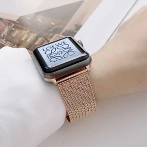 For Apple Watch 9 8 7 6 5 4 3 2 1 SE Ultra 2 Steel Mesh Band Strap 44/41/45/49mm - Picture 1 of 40