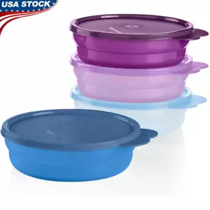 Microwave Safe Cereal Bowls Set BPA Free Leakproof Airtight Lids Stackable New - Picture 1 of 7