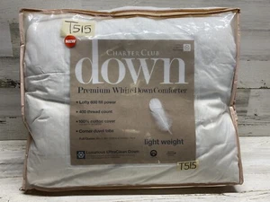 Charter Club Premium White Down Full / Queen Comforter Light Weight New - Picture 1 of 5