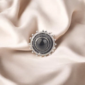 Anillo de turmalina negra de plata de ley 925 hecho a mano joyas de piedras preciosas todos los tamaños - Imagen 1 de 7