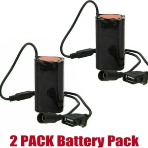 8.4V 6400 mAh Rechargeable Battery Pack Pouch Set For LED Bike Light Head lamp - Picture 1 of 14