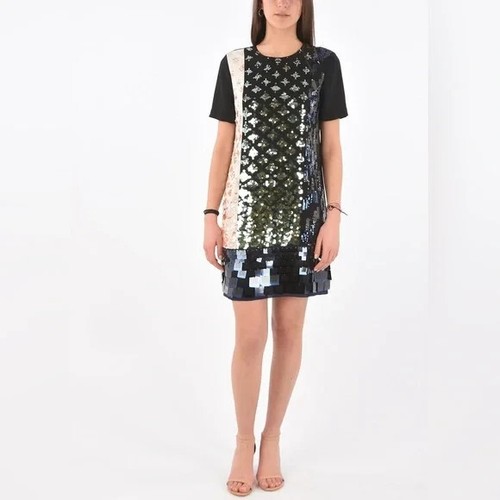 Tory Burch mini abito paillettes blu navy taglia 4 nuovo con etichetta