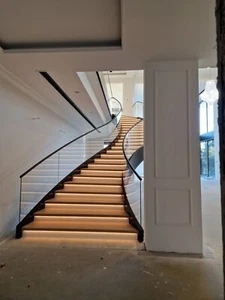 Exclusive Oak Curved Stairs Glass staircase from Poland E-Brochure - Picture 1 of 10