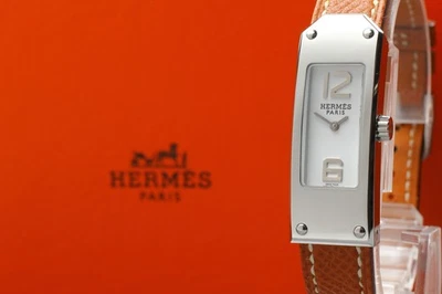 [ avec boîte ] Montre Femme HERMES Kelly 2 KT1.210 Cadran Blanc Quartz 15mm S... - Photo 1/4