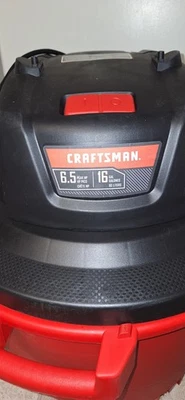 Aspiradora en húmedo/seco Craftsman CMXEVBE17595 16 galones 6,5 HP pico, aspiradora de taller de alta resistencia Foto 1 de 4