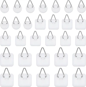 30 Stück selbstklebende Bilderaufhänger zum Aufkleben Bilderaufhänger Klebeplattenaufhänger f - Bild 1 von 12