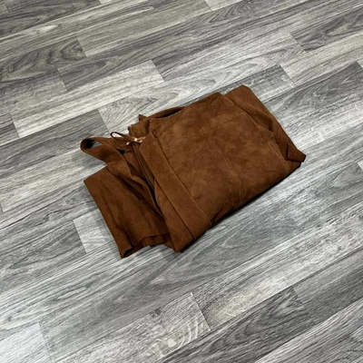 Falda envolvente de cuero marrón con cremallera trasera WHITE HOUSE BLACK MARKET para mujer talla 0 Foto 1 de 4