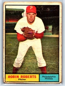 1961 Topps Robin Roberts #20 Philadelphia Phillies (sehr geknickt) - Bild 1 von 2