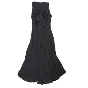 Hussein Chalayan Women's Black UK Size 16 Silk Fit & Flare Tank Dress HW - Picture 1 of 10