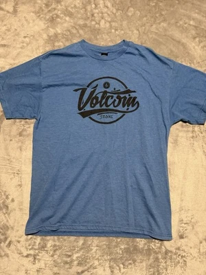 Volcom Stone Blue Graphic T-shirt Beach Surf skate size Large - Image 1 of 4