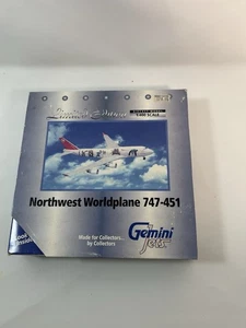 Gemini Jets Northwest Worldplane 747-451 GJNWA006 1:400 Diecast Flugzeug Neu OOP - Bild 1 von 10