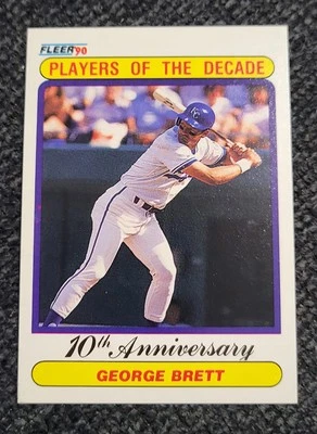 乔治·布莱特 - 1990 年 Fleer 十年玩家 #621 * 状况完好 * * 免运费! — 第 1/2 张图片