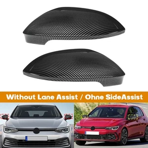 2x Spiegelkappen Gehäuse Carbon-Look für VW Golf VIII Variant CG5,DB5 ab 2020- - Bild 1 von 12