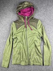 Smartwool Hoodie Damen XL grün Merinowolle Full Zip Kapuzenjacke rosa Futter - Bild 1 von 8