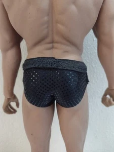 1/6 Herren Bikini Slip für Phicen M34 Hot Toys männliche Figur USA schwarz Wetlook - Bild 1 von 14