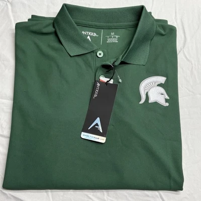 Michigan State University Spartans Antigua Polo Medium NCAA Football New - Image 1 of 4
