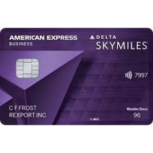 DELTA Airlines Skymiles Amex Reserve Purple American Express BUSINESS Card exprd - Picture 1 of 11