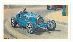 RENE DREYFUS 1930 BUGATTI 1971 Mobil Oil Grand Prix Auto Racing Card - Picture 1 of 1