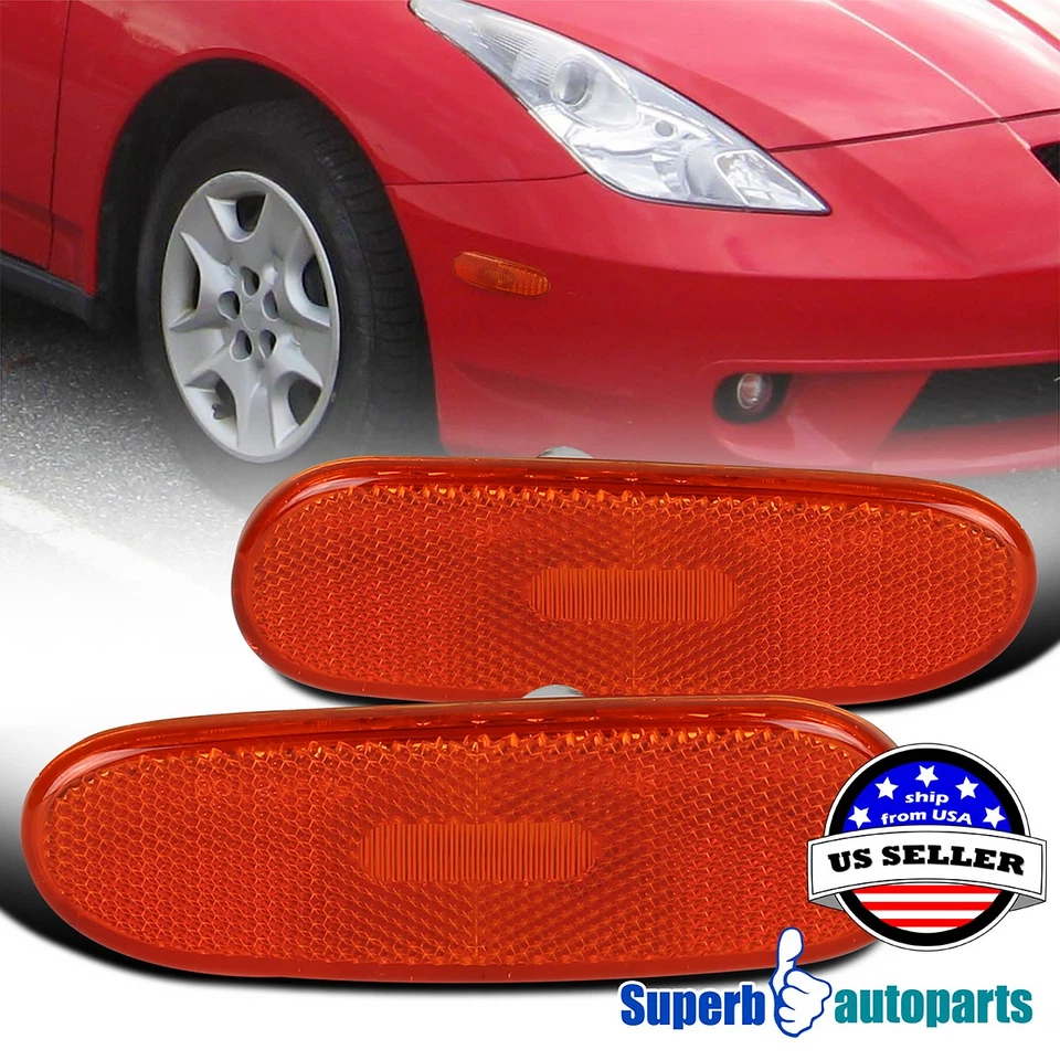 Fits 2000-2005 Toyota Celica 00-05 MR2 Side Marker Turn Signal Lights Lamps Pair Foto 1 de 4