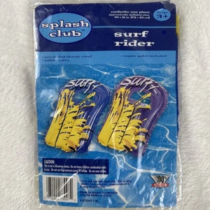 Splash Club Surf Rider aufblasbarer Schwimmer Vintage 29” x 18” Alter 3+ Kmart - Bild 1 von 4