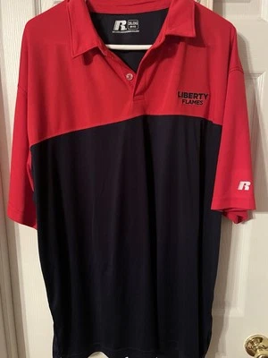 Liberty University Flames Navy & Red Polo Shirt Size 2XL - Image 1 of 2