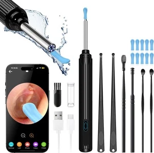Ear Wax Removal Tool Camera - Ear Cleaner Earwax Removal Kit 1080P Otoscope w... - Picture 1 of 6