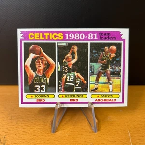 1980-81 Topps Basketball Celtics Team Leaders Larry Bird #45 Boston HOF - Bild 1 von 6