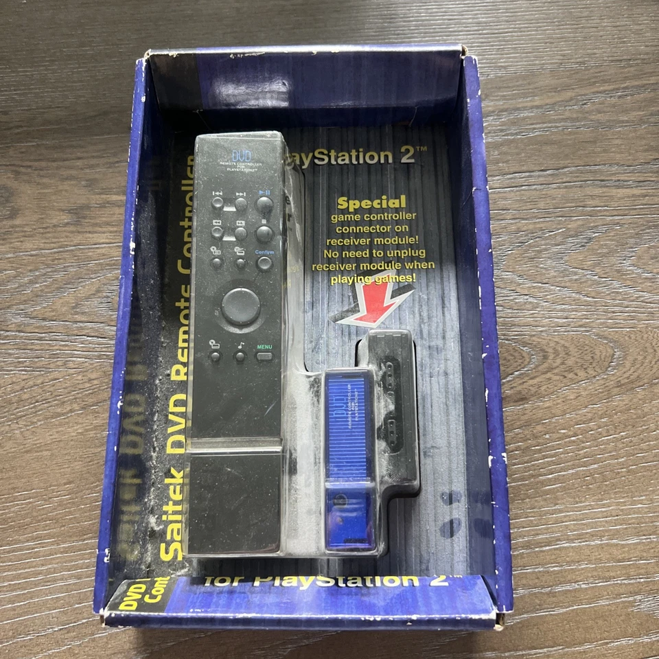 Saitek DVD Remote & Receiver for PS2 Playstation 2 NEW - Image 1 of 1