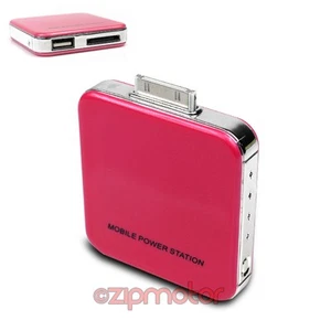 2200MAH PORTABLE EXTERNAL PINK BATTERY CHARGER USB IPHONE 4S 4 3GS IPOD NANO - Zdjęcie 1 z 1
