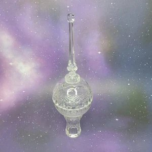 Vtg  Acrylic Replica Waterford  Christmas Tree Topper  Dillard's 11"- No Box - Picture 1 of 6