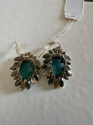 Alexis Bittar Jardin Mystere Green Lucite, Labradorite Pyrite earrings - Image 1 of 2