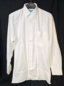 Phoenix Men's Wrinkle Free White Long Sleeved Cotton Oxford Shirt Office Uniform - Picture 1 of 5