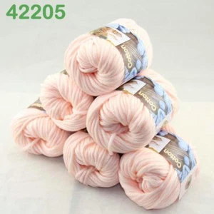 Venta en C 6 bolas X 50 g algodón puro grueso estambre prendas de punto hilo de tejido lana 05 - Imagen 1 de 3