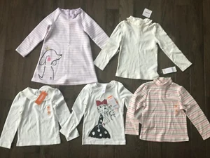 Lot of 5, New Toddler Girl Gymboree Long Sleeve Tops and Dress, Size 4T - Picture 1 of 6