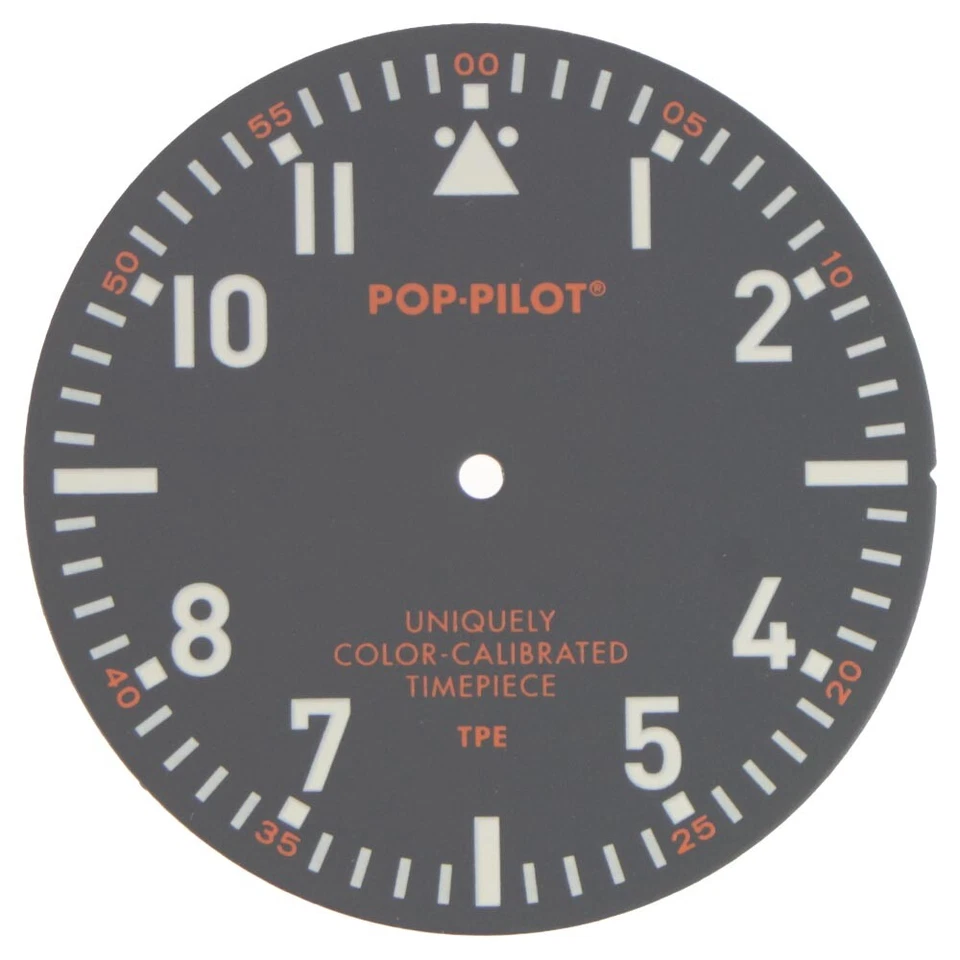 Zifferblatt für Miyota 2035 - POP-PILOT, schwarz, 37 mm - Image 1 of 1