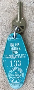 Key Fob Motel BLUE LAKES INN Twin Falls IDAHO Room #133 - Picture 1 of 1