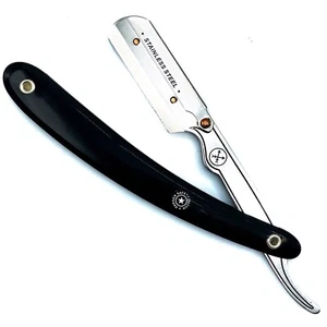 Parker SRB Straight Edge Barber Razor w/ Stainless Steel Arm and 5 Half Blades - Picture 1 of 5