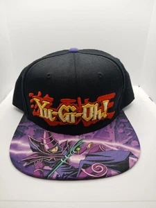 Vintage 1996 90s Yu Gi Oh! Sublimated Dark Magician Hat One Size Snapback Black - Picture 1 of 4
