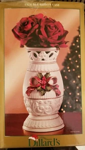 Vintage Dillards filigrane Band Weihnachten Urlaub Vase-Neu im Karton - Bild 1 von 3