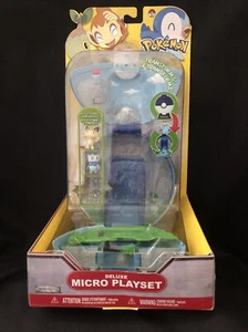 Pokemon Deluxe Micro Playset Waterfall 2009 JAKKs pacific Meowth Starly Piplup - Picture 1 of 9